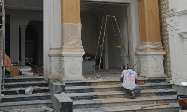 Thi công bậc tam cấp