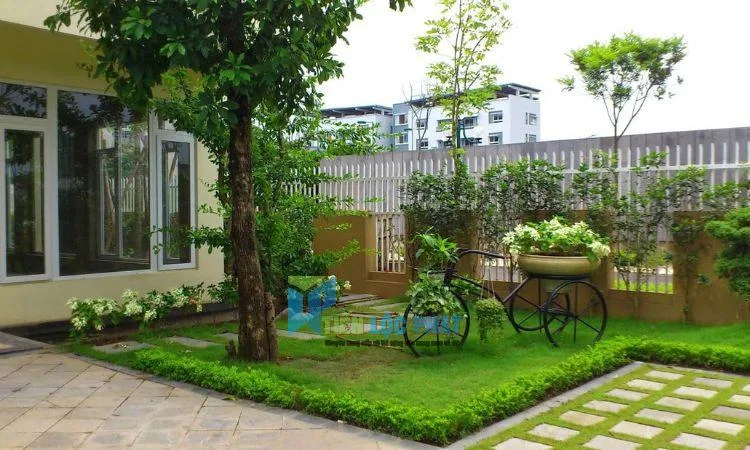 bố trí sân vườn trước nhà