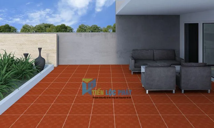 gạch đỏ lát sân