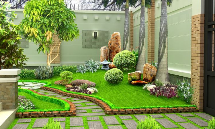 thiết kế sân vườn nhỏ sau nhà