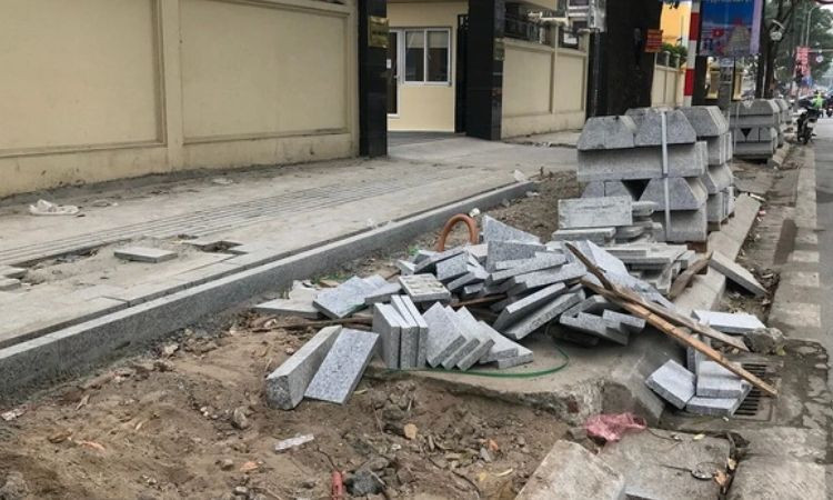 thi công đá vỉa hè