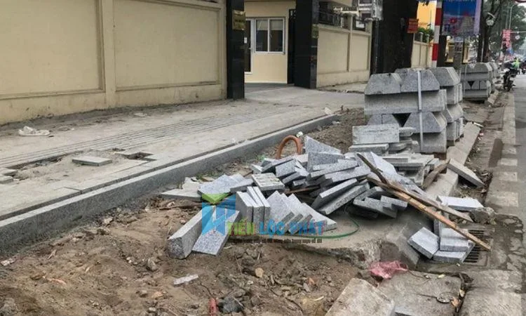 thi công đá vỉa hè