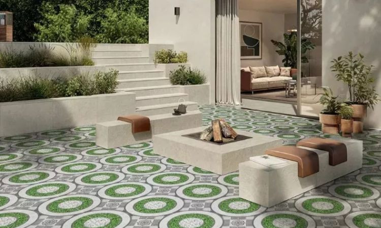 gạch lát sân trước