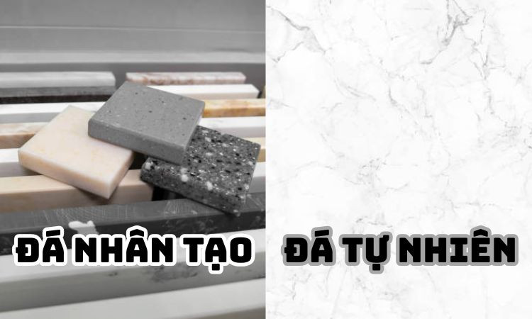 So sánh giá đá nhân tạo và đá tự nhiên