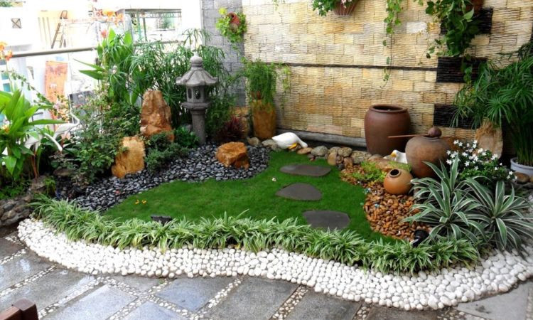 cách làm tiểu cảnh sân vườn mini
