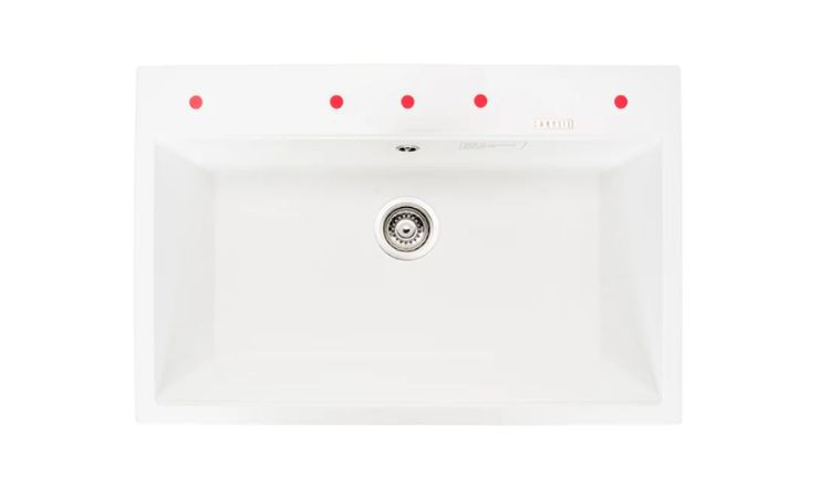 Chậu rửa chén đá granite màu trắng WAL2-02 (Carysil)