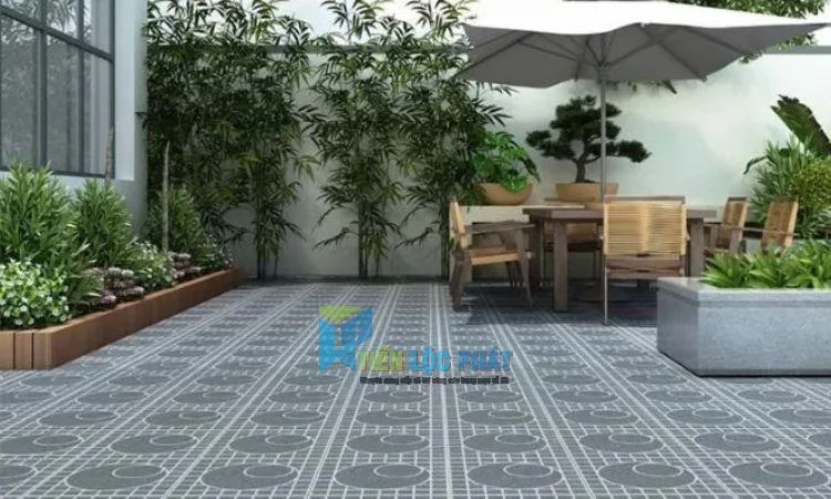 gạch lát sân vườn 50x50