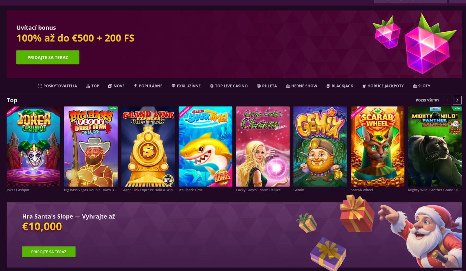 Malina Casino – Online kasíno s bonusom 100% až do €500 + 200 FS