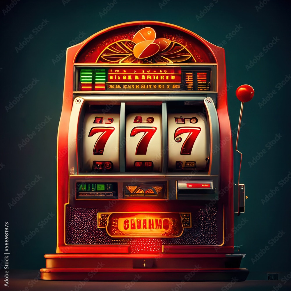 Slot machine illustration. Jackpot poker 777 golden slot machine ...