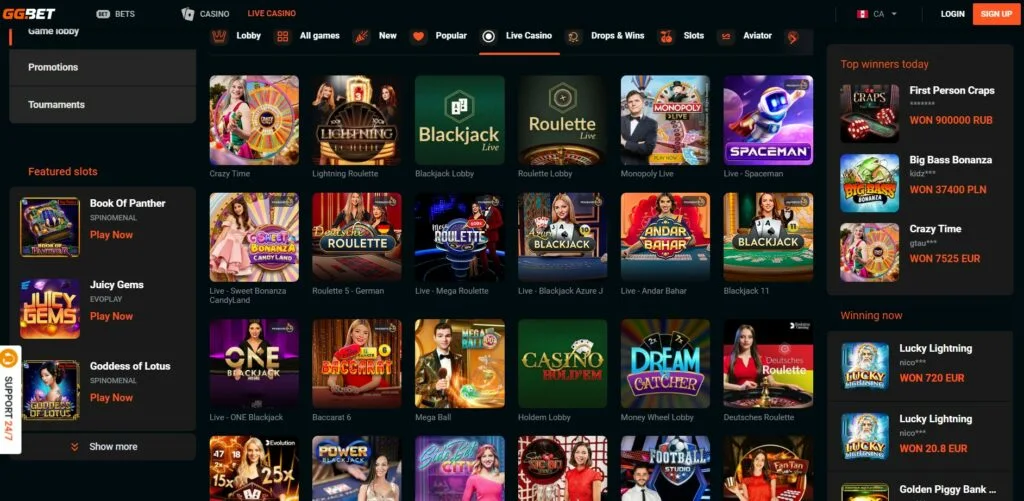 GGBet Casino Review🎖️Up to C$4,000 + 900 FS (2025)