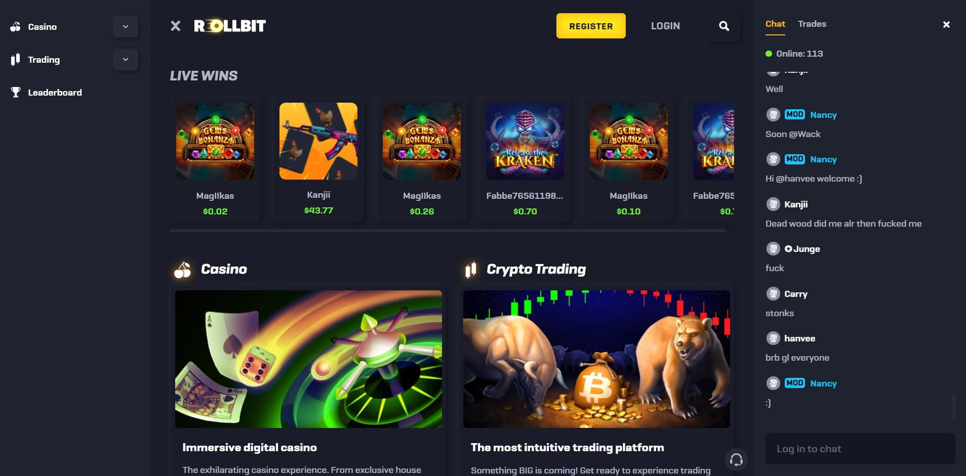 RollBit Crypto Casino Review - BTCGOSU