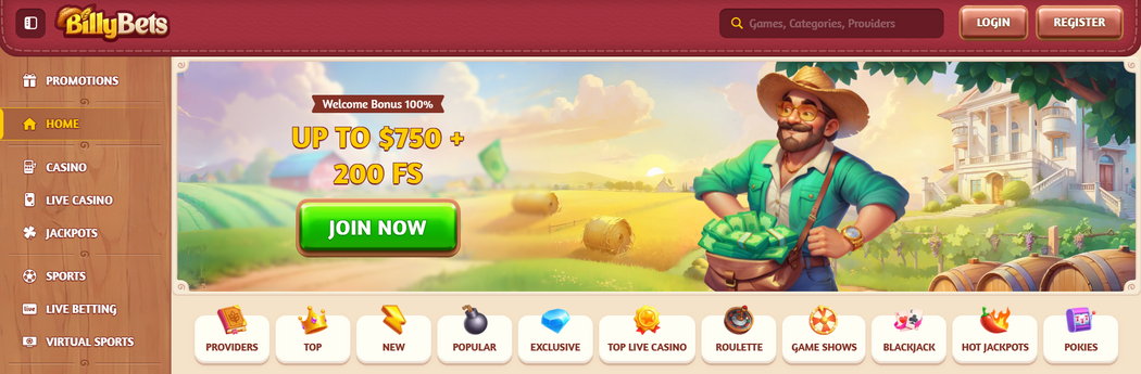 BillyBets Casino 🎯 Grab your 200FS + up to A$750