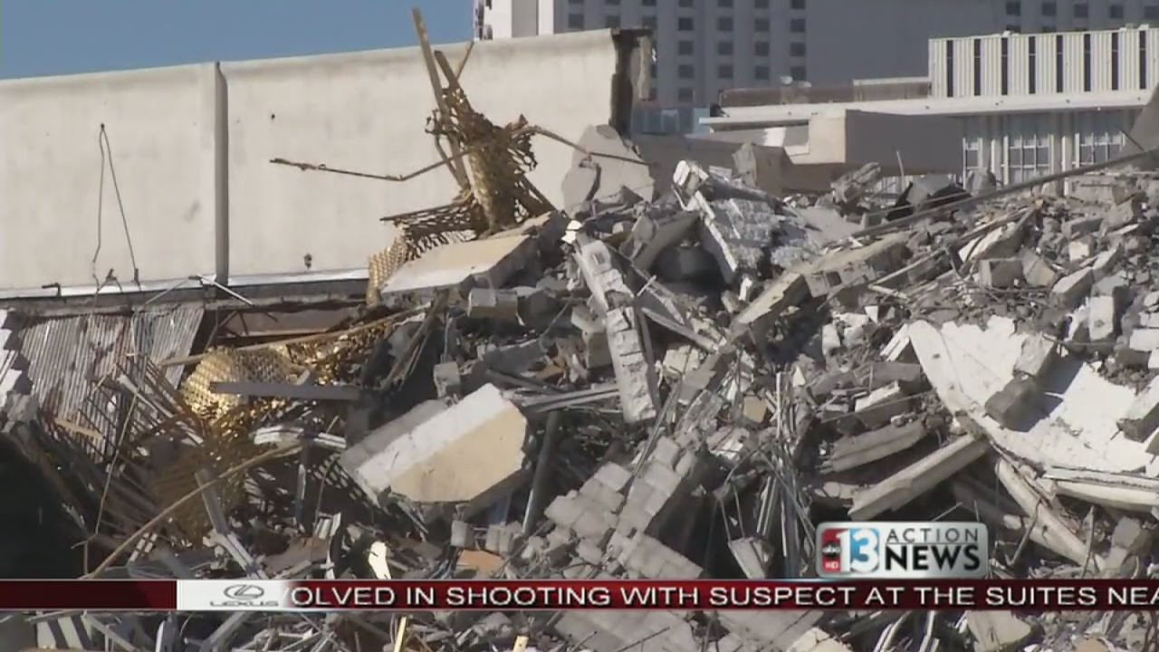 Clarion hotel-casino demolition in Las Vegas complete - YouTube
