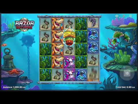 Razor Returns - Online slot - Slot machine - Big Win - Free spins - YouTube