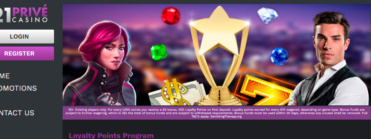 21 prive Online Casino Review and Bonus - AboutSlots
