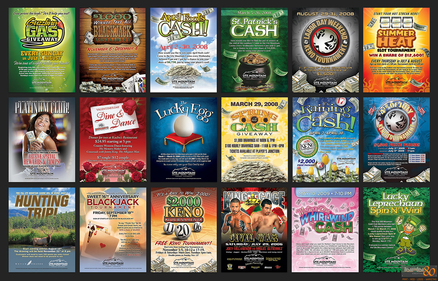 Casino Promotional Event Marketing Print & Logo Designs :: Behance