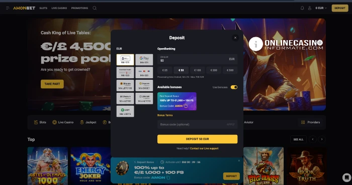 AMONBET CASINO ️ Betrouwbaar of niet? Review 2024