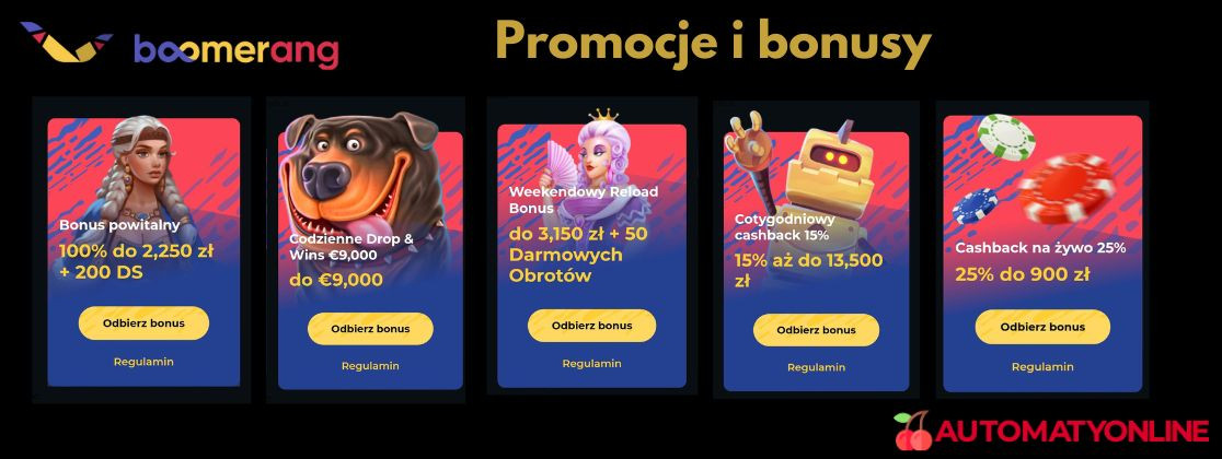 Boomerang Casino Recenzja 2022 - Automaty Online