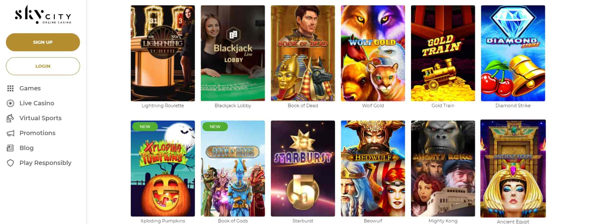 Skycity Online Casino NZ Review UP to NZ$100 Welcome Bonus
