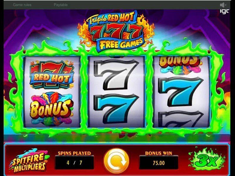 Triple Red Hot 777 Play for free now! No download needed!