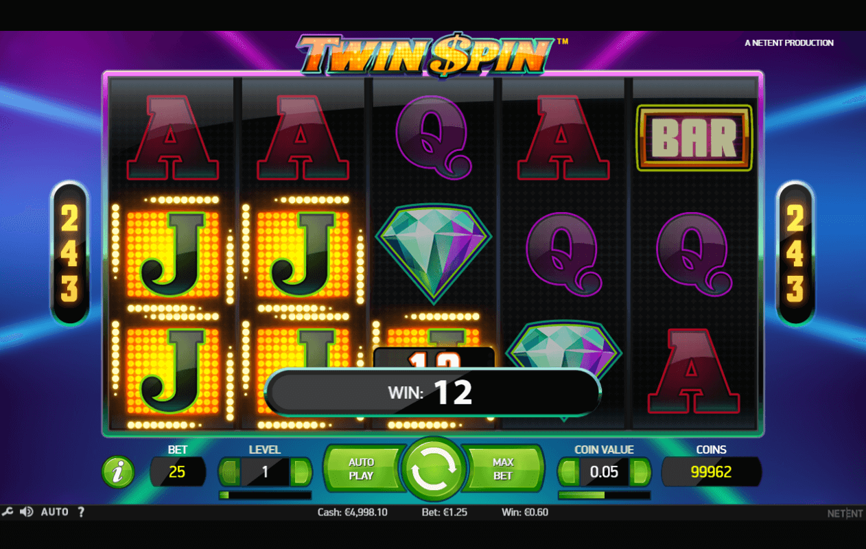 Twin Spin slot: Play with 100 Free spins Bonus! - YummySpins