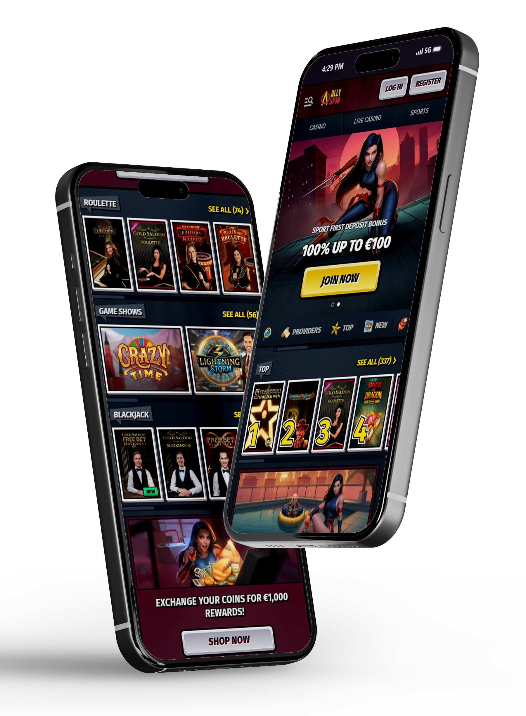AllySpin Casino: 250 % Bonus bis 1.000 € + 200 Freispiele