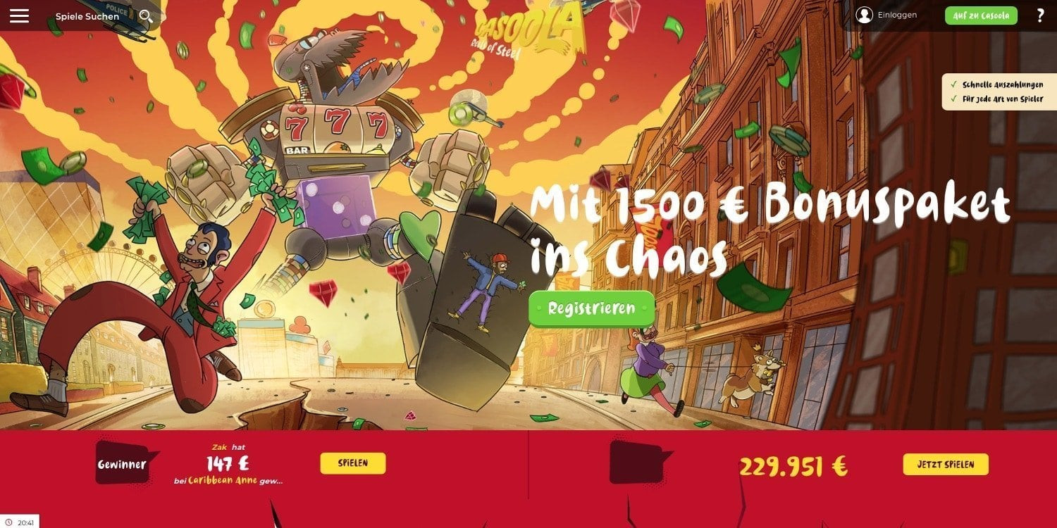 Casoola Bonus - Casoola Tesbericht