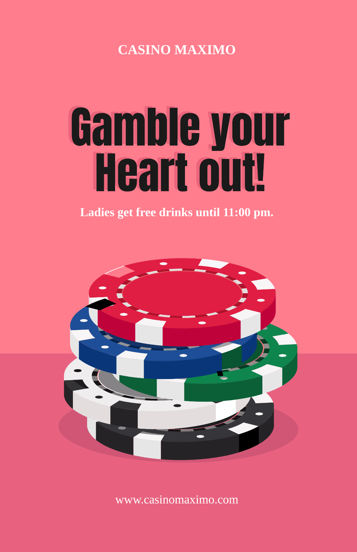 Free Casino Promotion Poster Template to Edit Online