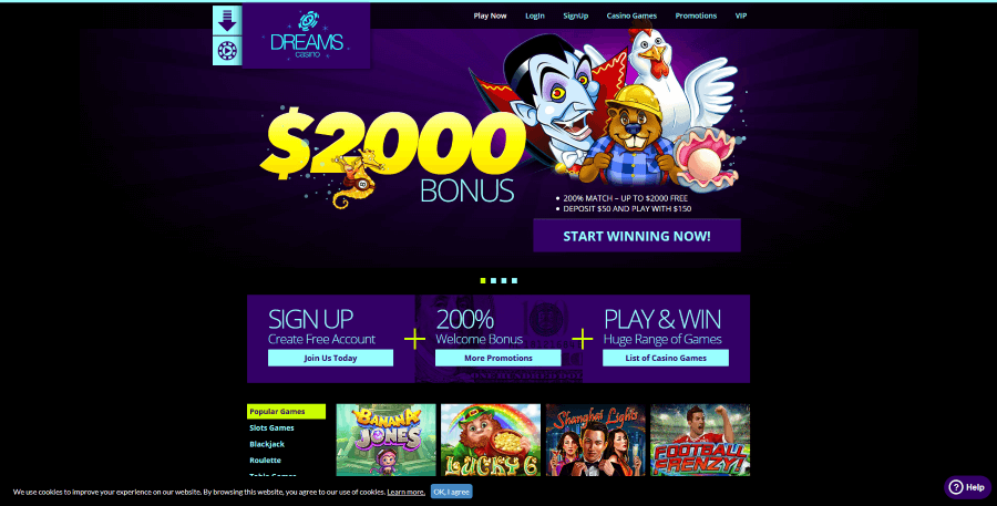 Dreams Casino Review | A Bundle of Bonuses and Promotions