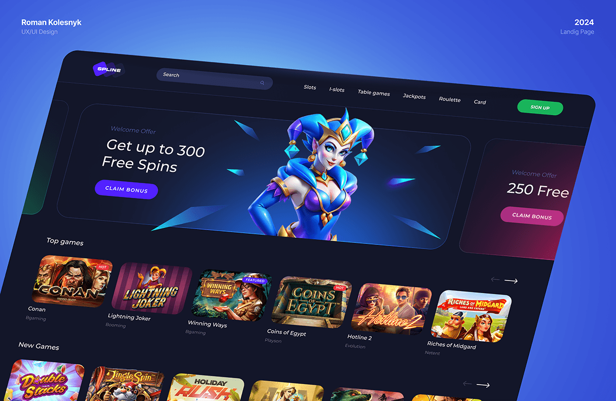 Casino Slots Site Gambling UX/UI Design :: Behance