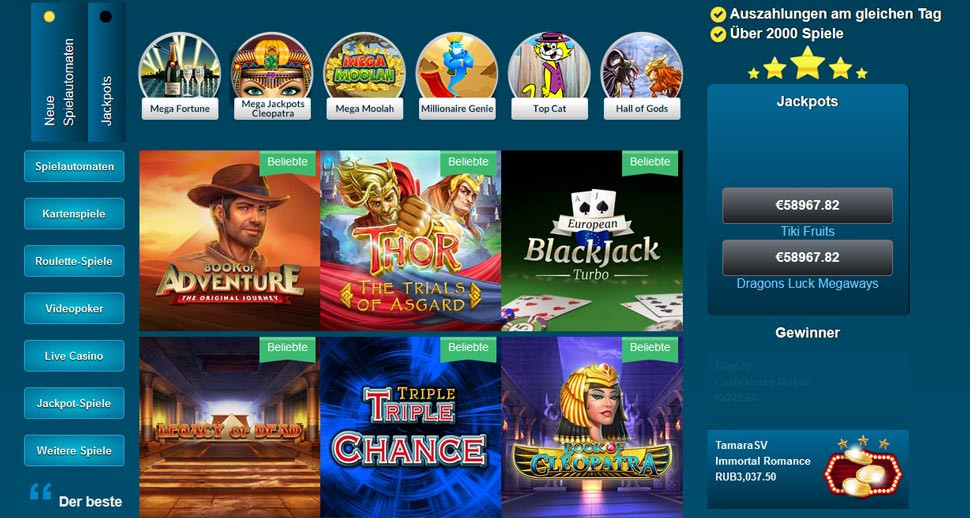 EUCasino Bonus 2020 🤑 100 Mega Spins & und weitere Angebote