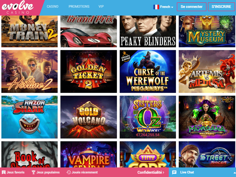 Evolve Casino : 100 % Jusqu'à 360 € De Bonus Pour Commencer
