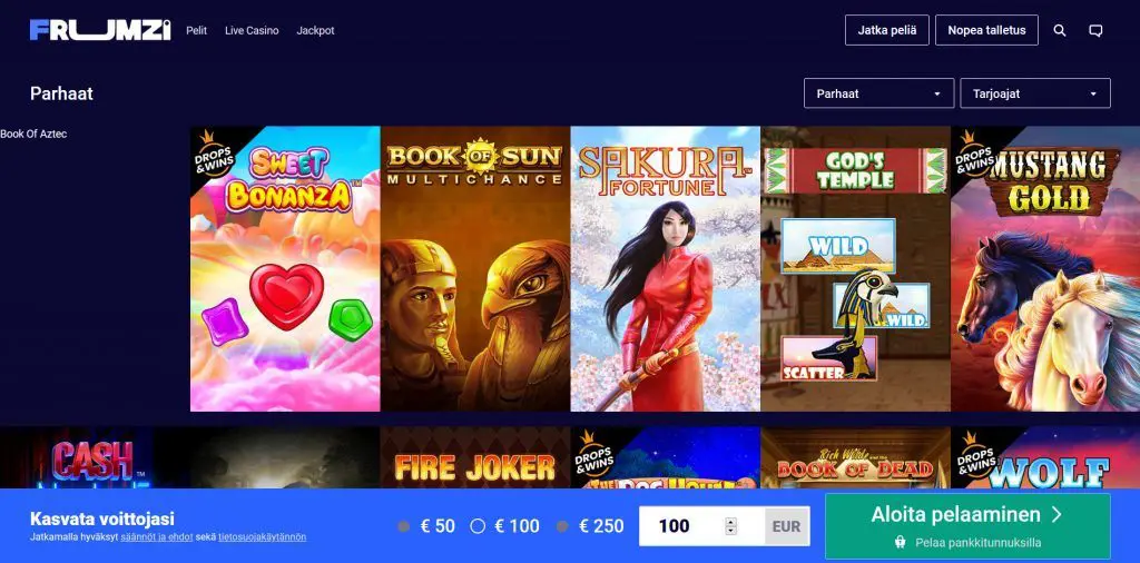 Frumzi Casino Kokemuksia 2025 & Bonus 500% / 500€ + 0ik