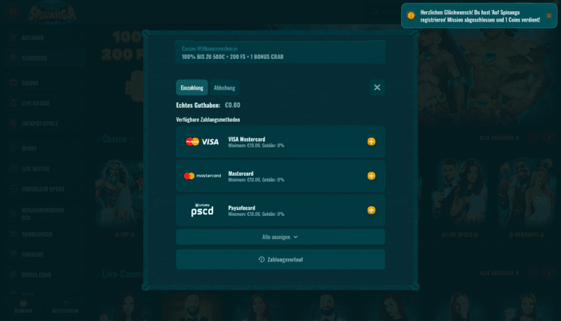 Spinanga Casino: Ihr Tor zu Top-Spielen und großen Belohnungen🎁