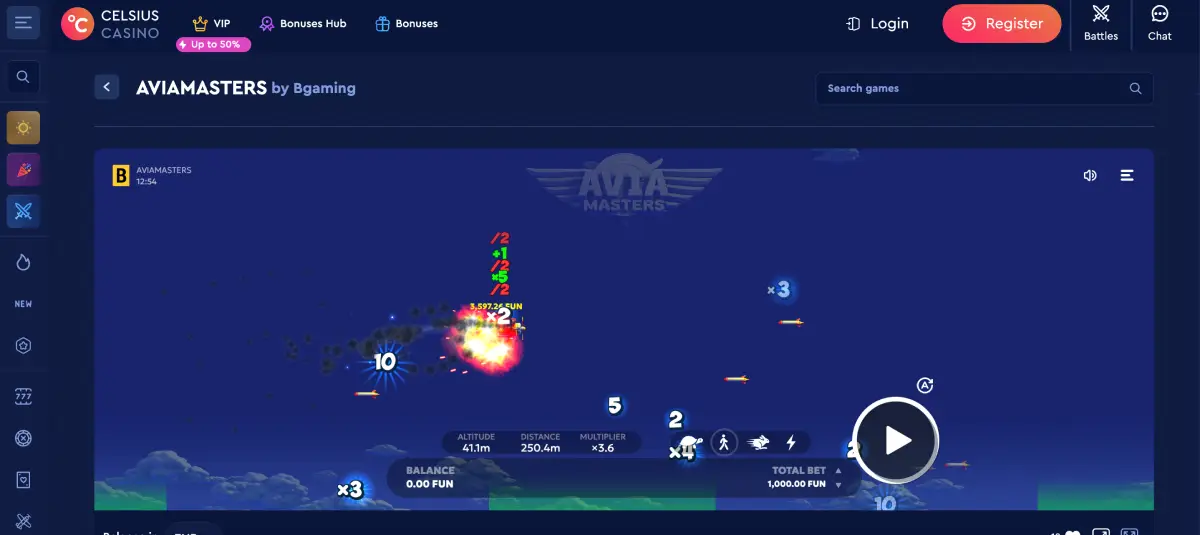 Play Avia Masters demo online for free: crash slot with no registration