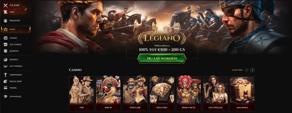 Legiano Casino - Exclusieve Topbonus en Gratis Spins voor Jou