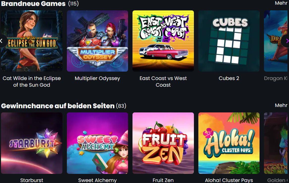 Winny Casino Test - Cashback Bonus ohne Umsatzbedingungen!