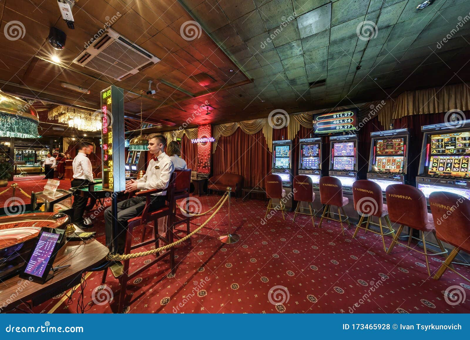 LAS VEGAS, USA - MAY, 2017: Interior of Elite Luxury Vip Casino with ...