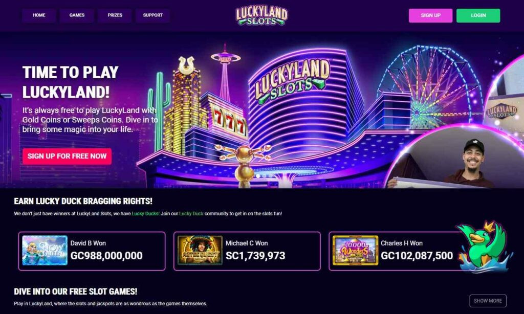 LuckyLand Slots Casino Review 2024 - 10 Free Sweeps Coins | Clovr