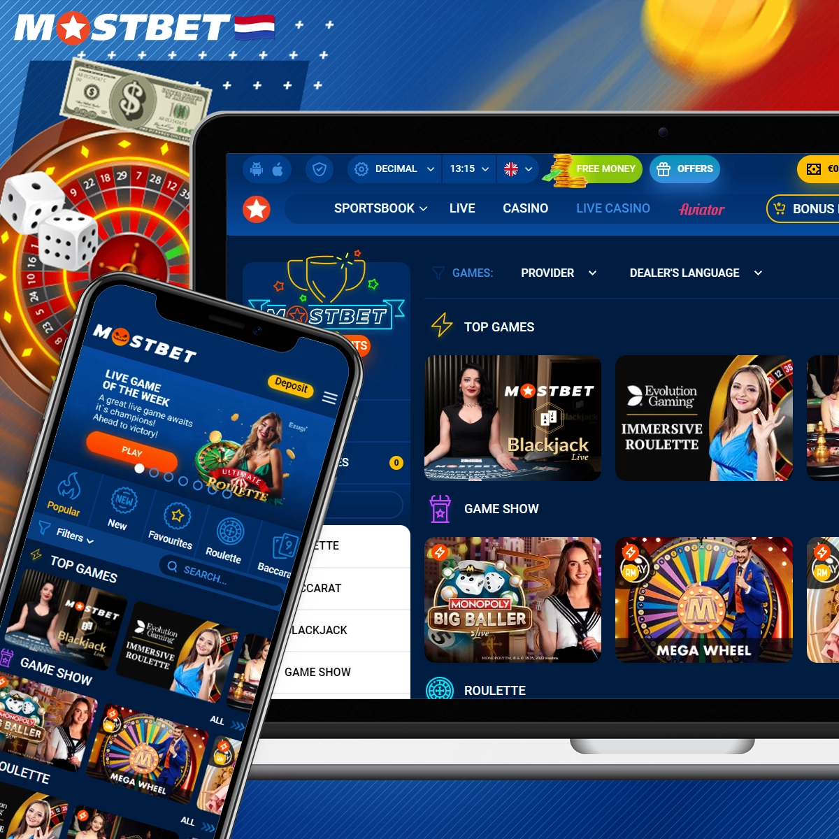 Mostbet NL: De site voor zowel het Casino als de Boekmaker met een ...