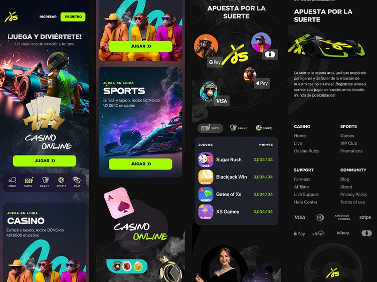 Casino online by Hey James! on Dribbble