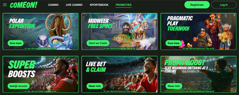 ComeOn Casino Nederland 2025 - Onafhankelijke Review!