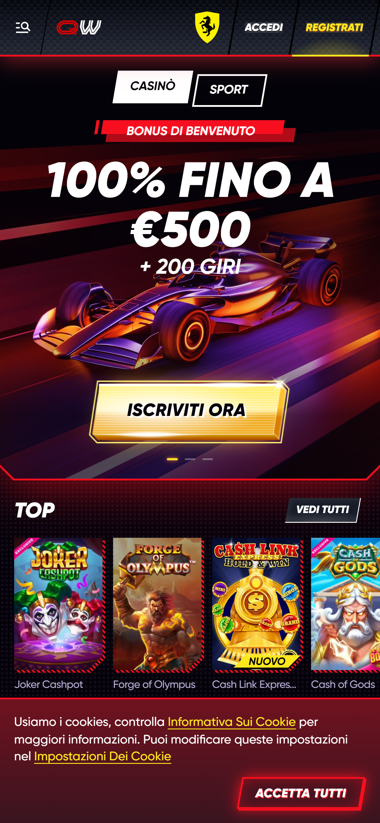 Quickwin Casino 2025 Vinci Velocemente con 100€ di Bonus e Giri Quick
