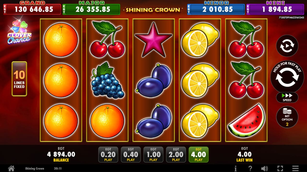 Joacă jocul de slot Shining Crown la cazinoul online