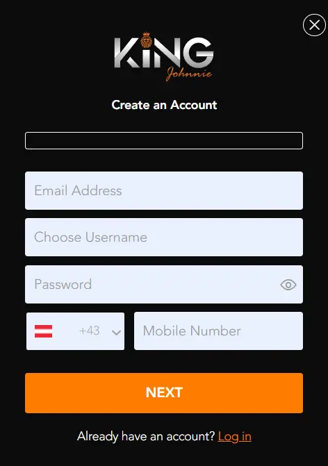 King Johnnie Casino Login & Sign Up