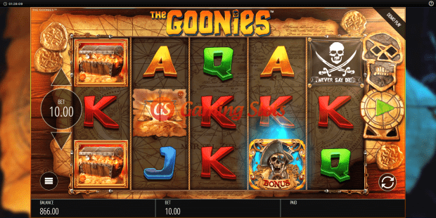 The Goonies slot by Blueprint Gaming | free play demo | RTP | Gamingslots