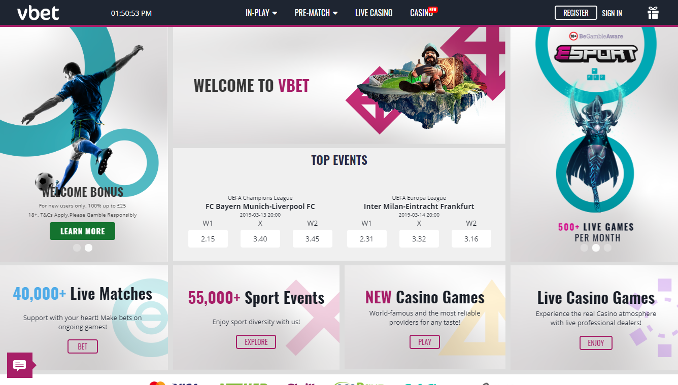 Vbet Free Bet - Review Of Bookie & Vbet Sign Up Offer